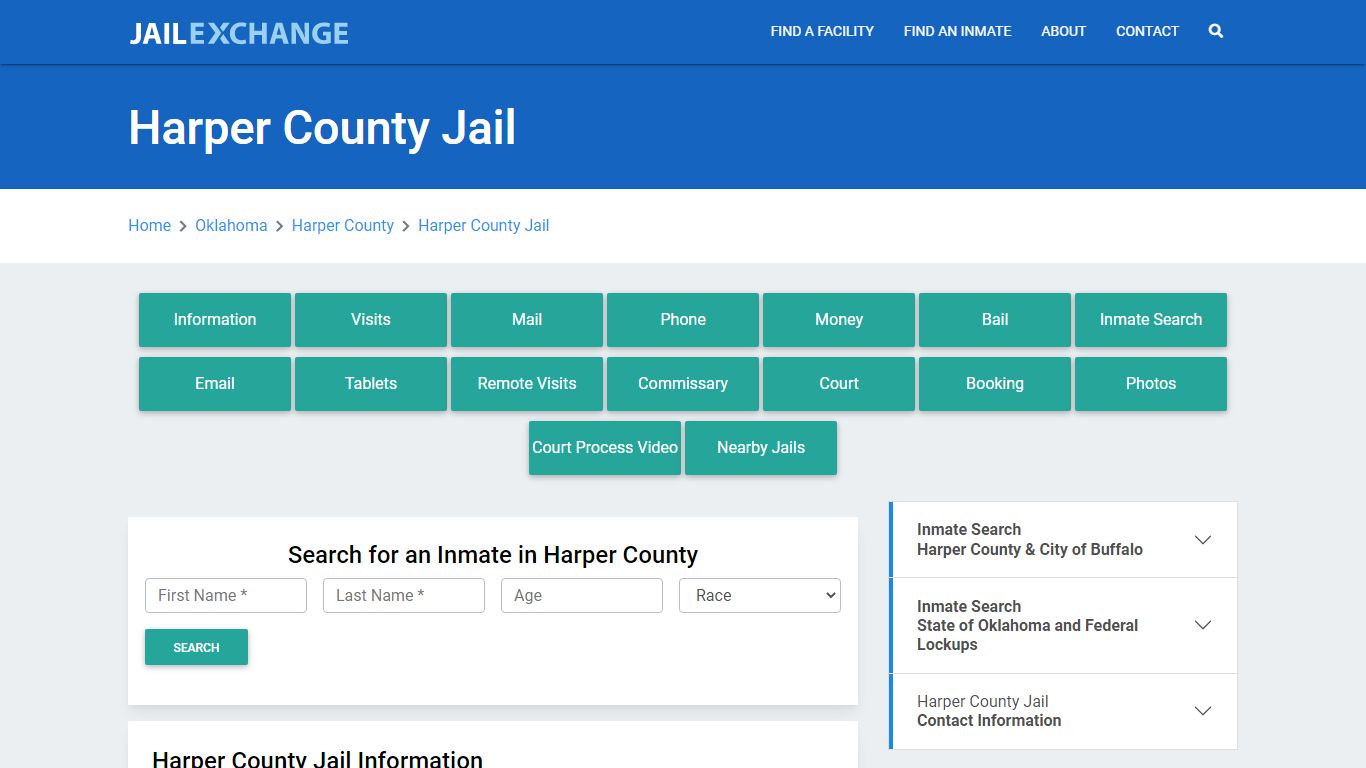 Harper County Jail Roster Lookup, OK, Inmate Search